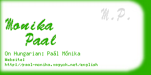 monika paal business card